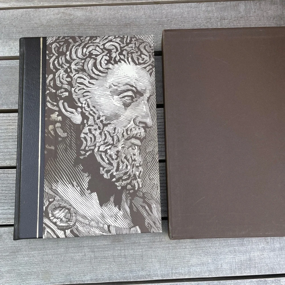 Folio Society Meditations Marcus Aurelius Leather Bound Stoic Philosophy Book